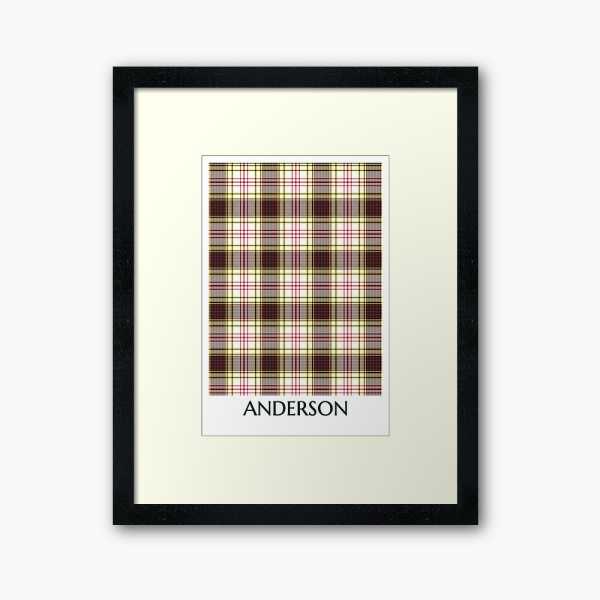 Clan Anderson Dress Tartan Framed Print