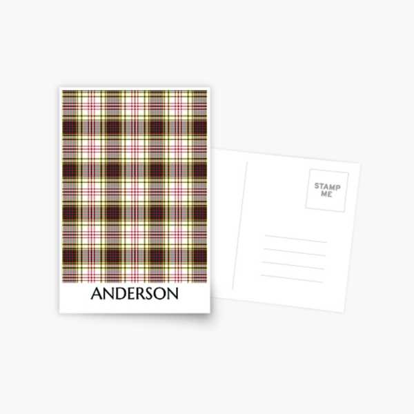 Clan Anderson Dress Tartan Postcard