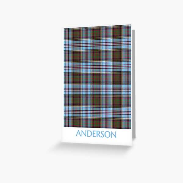Anderson tartan greeting card