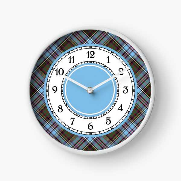 Anderson tartan wall clock