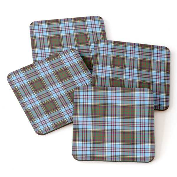 Anderson tartan beverage coasters