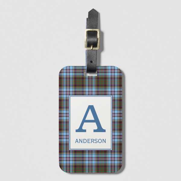 Anderson tartan luggage tag