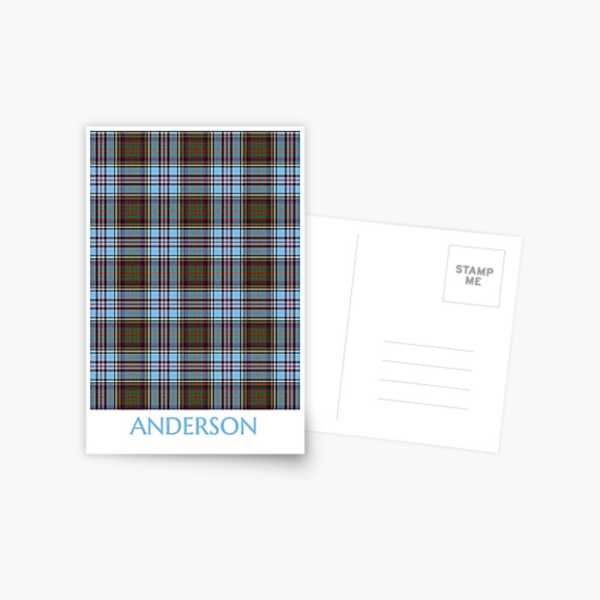 Clan Anderson Tartan Postcard