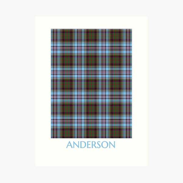 Anderson tartan art print