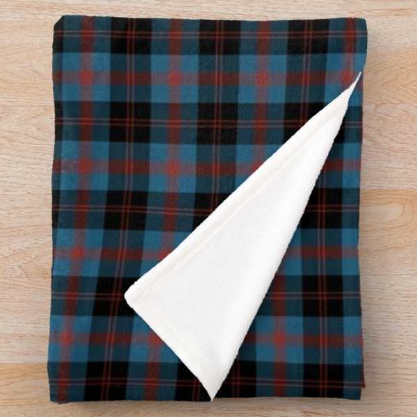 Angus tartan fleece throw blanket