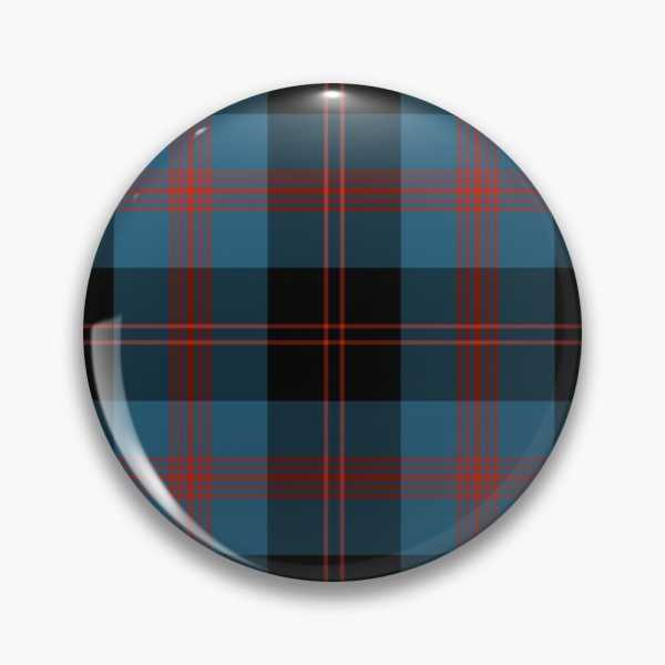 Angus tartan pinback button