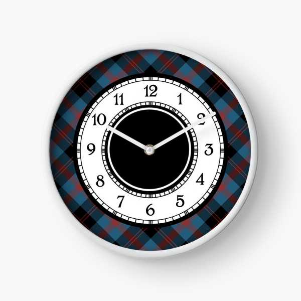 Angus tartan wall clock