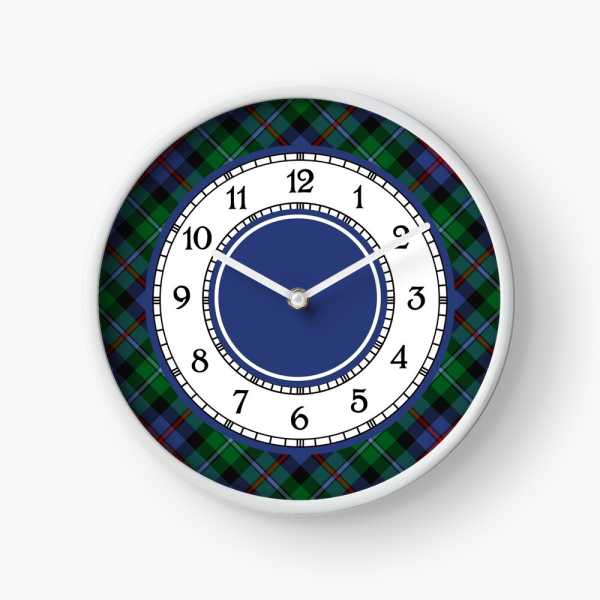 Argyll tartan wall clock