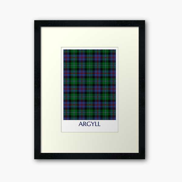 Argyll tartan framed print