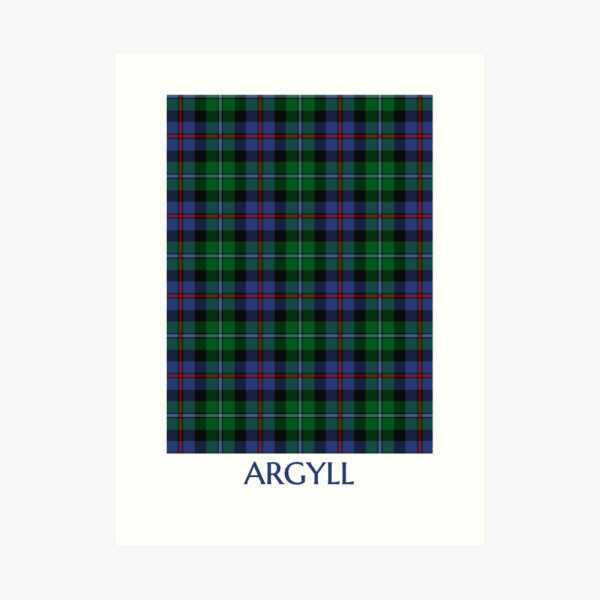 Argyll tartan art print