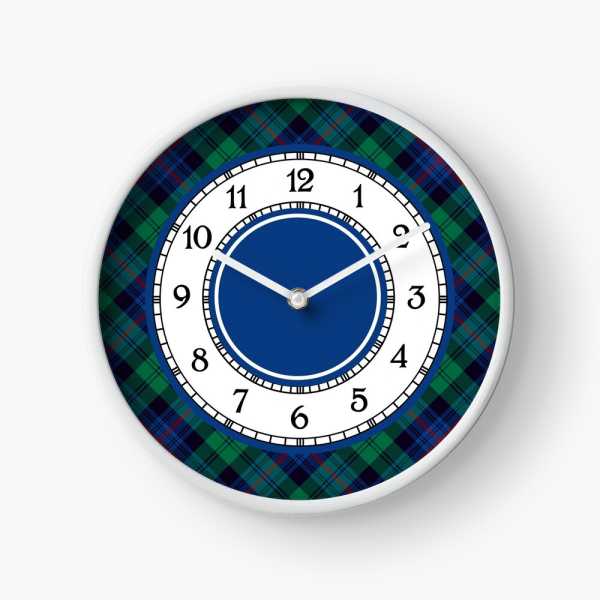 Armstrong tartan wall clock