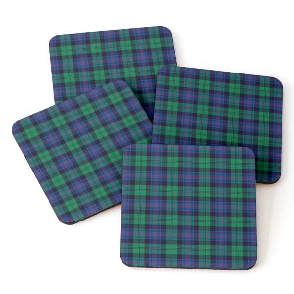 Armstrong tartan beverage coasters