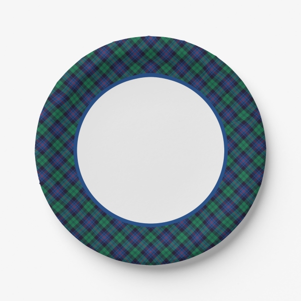 Armstrong tartan paper plate