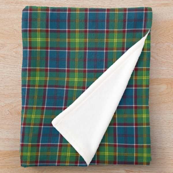 Ayrshire tartan fleece throw blanket