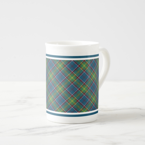 Ayrshire tartan bone china mug