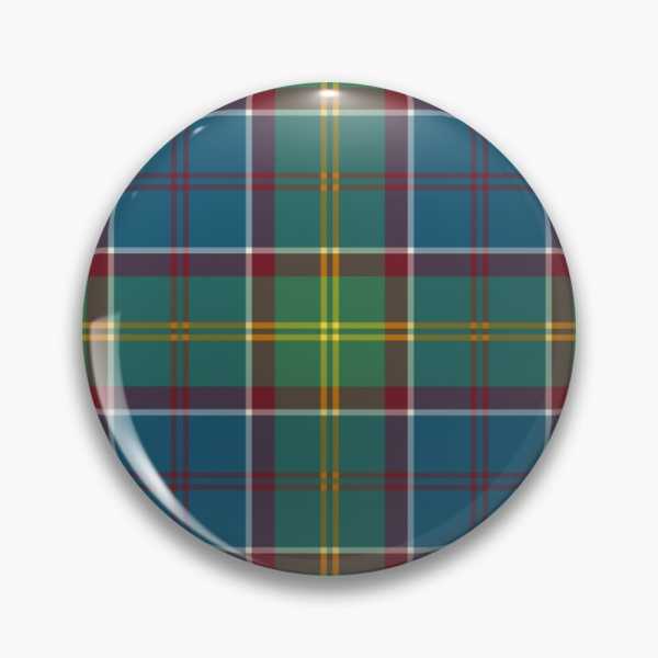 Ayrshire tartan pinback button