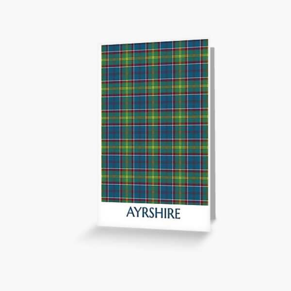 Ayrshire tartan greeting card