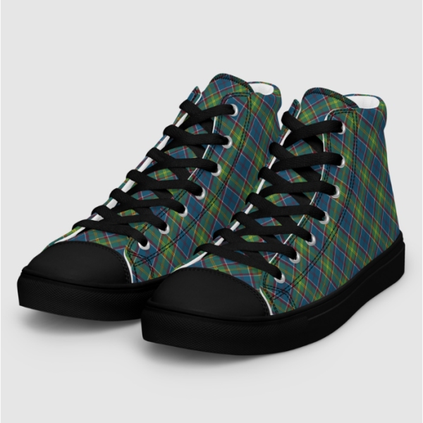 Ayrshire tartan men's hightop shoes