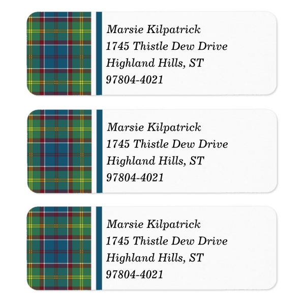 Ayrshire District Tartan Labels