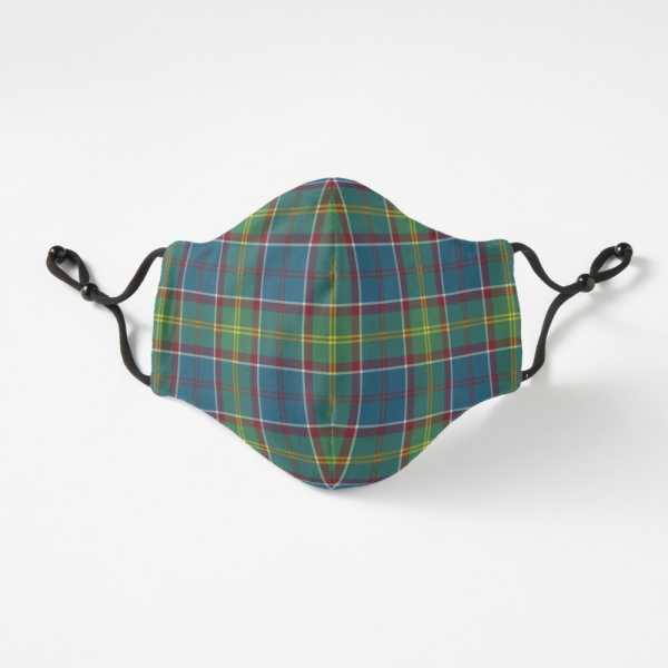 Ayrshire tartan fitted face mask