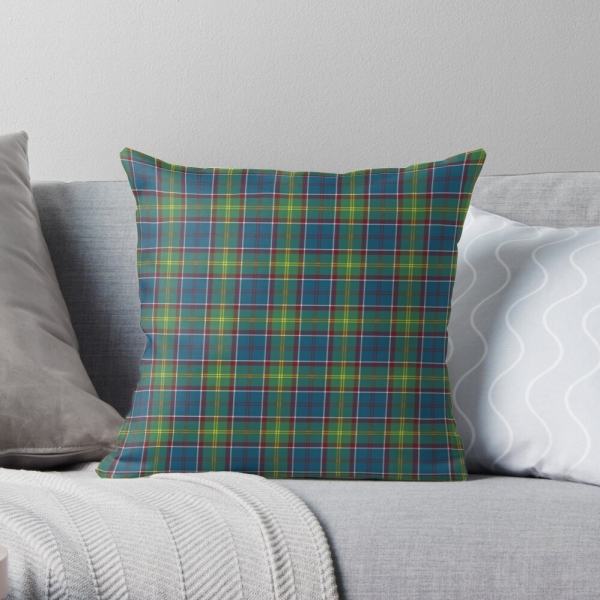 Ayrshire tartan throw pillow