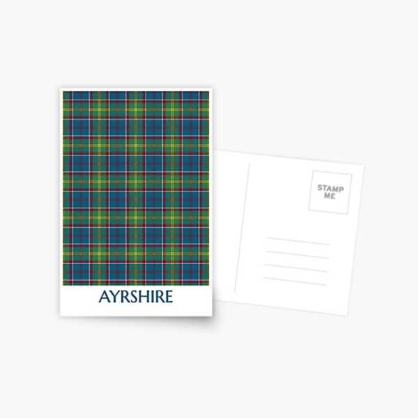 Ayrshire tartan postcard