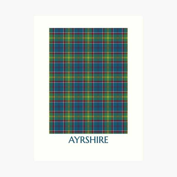 Ayrshire tartan art print