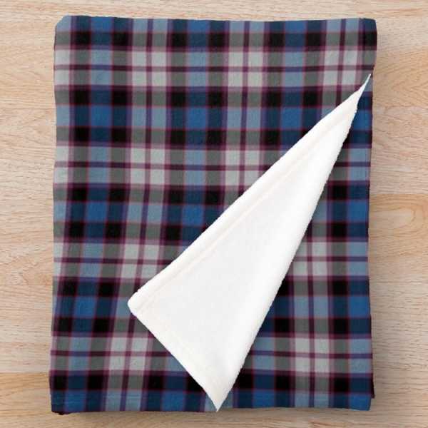 Badenoch tartan fleece throw blanket