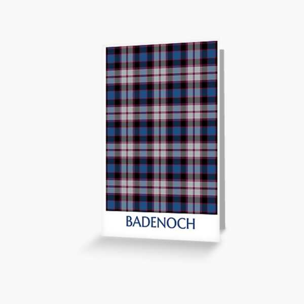 Badenoch tartan greeting card