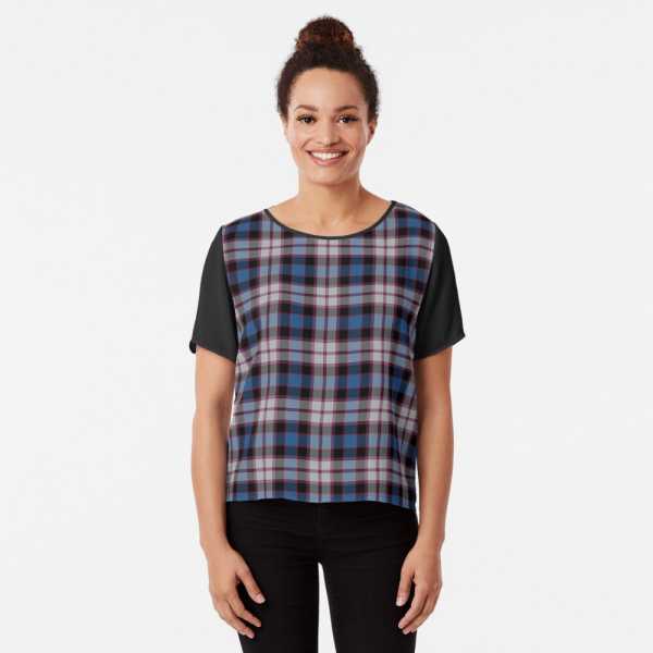 Badenoch tartan chiffon top