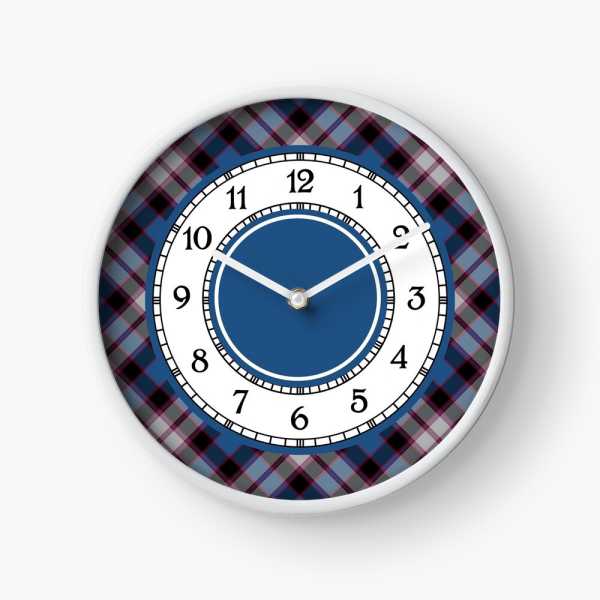 Badenoch tartan wall clock