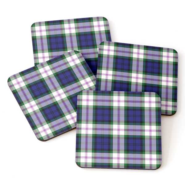 Baird Dress tartan beverage coasters