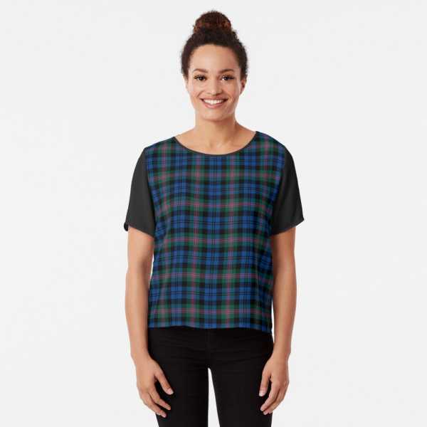 Baird tartan chiffon top