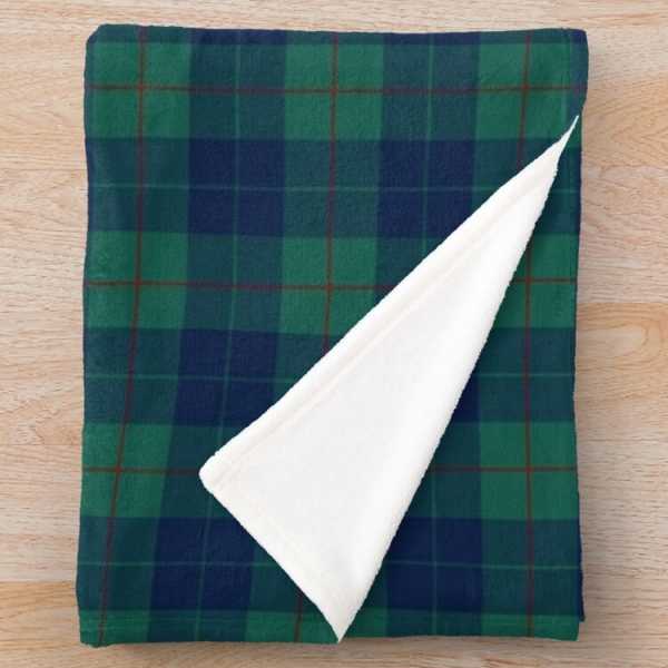 Barclay Hunting tartan fleece throw blanket