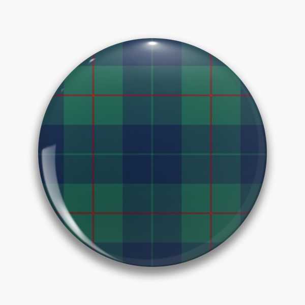 Barclay Hunting tartan pinback button