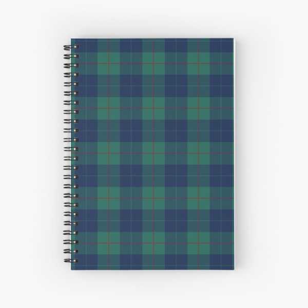 Barclay Hunting tartan spiral notebook