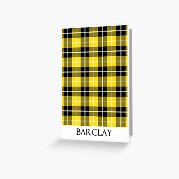 Barclay tartan greeting card