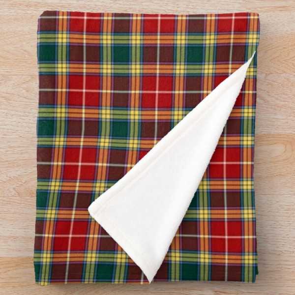 Baxter tartan fleece throw blanket