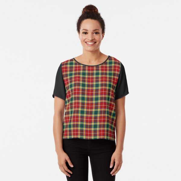 Baxter tartan chiffon top