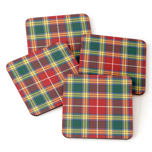 Baxter tartan beverage coasters