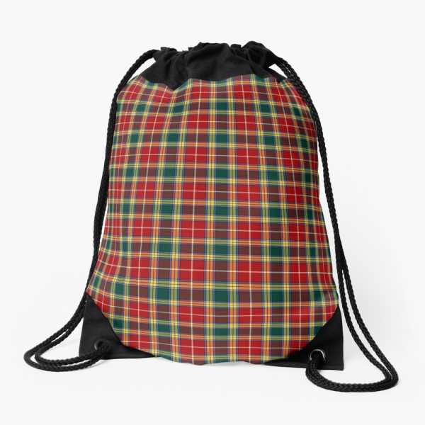 Baxter tartan drawstring bag