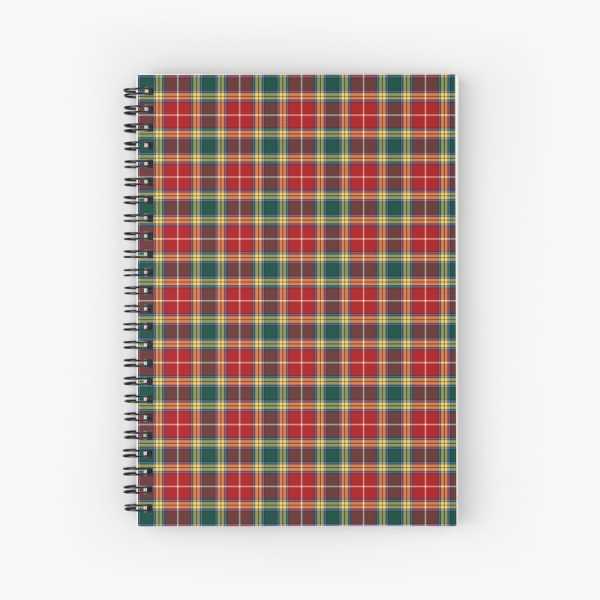 Baxter tartan spiral notebook