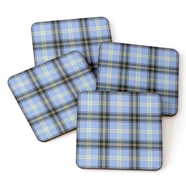 Bell tartan beverage coasters