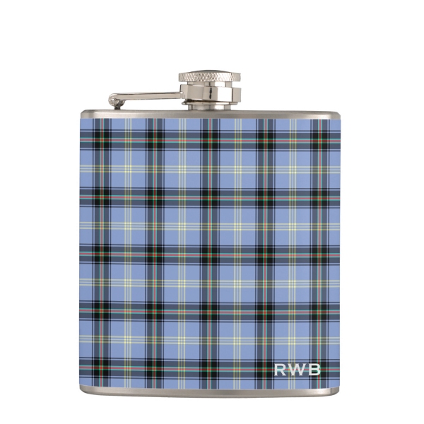 Bell tartan hip flask