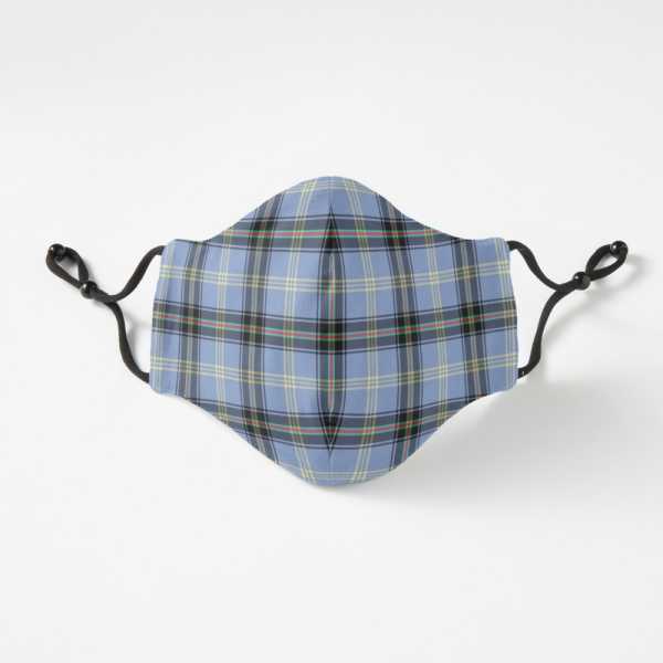 Bell tartan fitted face mask