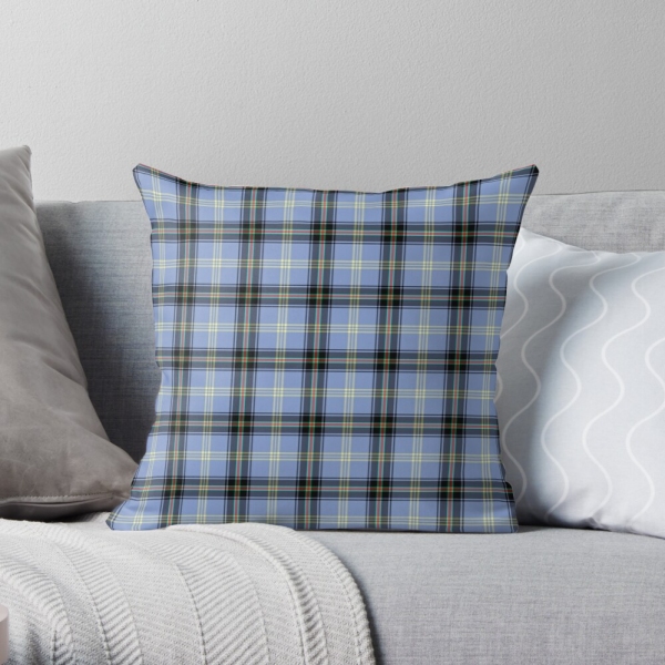 Bell tartan throw pillow