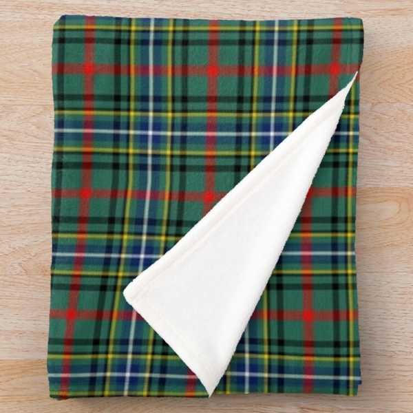 Bisset tartan fleece throw blanket