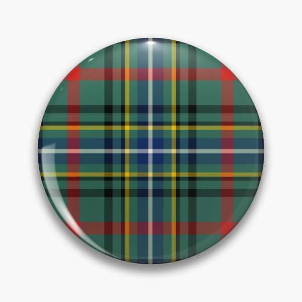 Bisset tartan pinback button