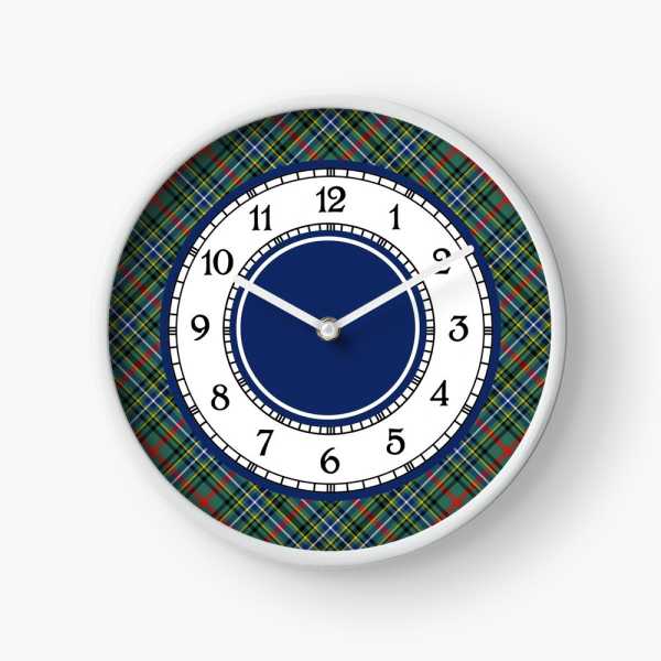 Bisset tartan wall clock