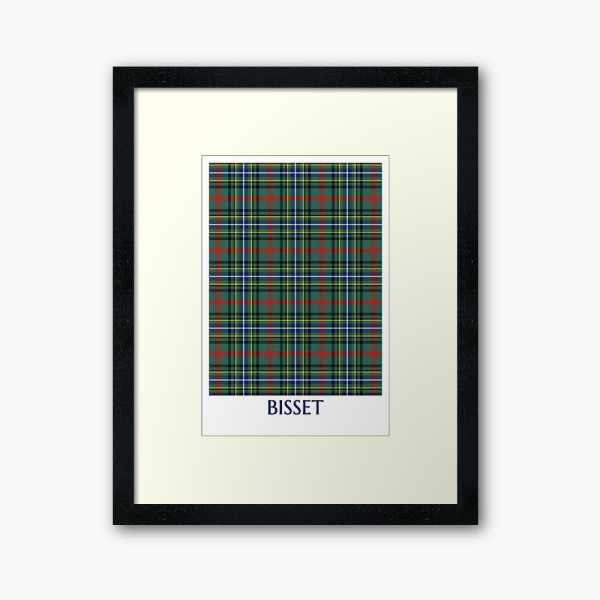 Clan Bisset Tartan Framed Print